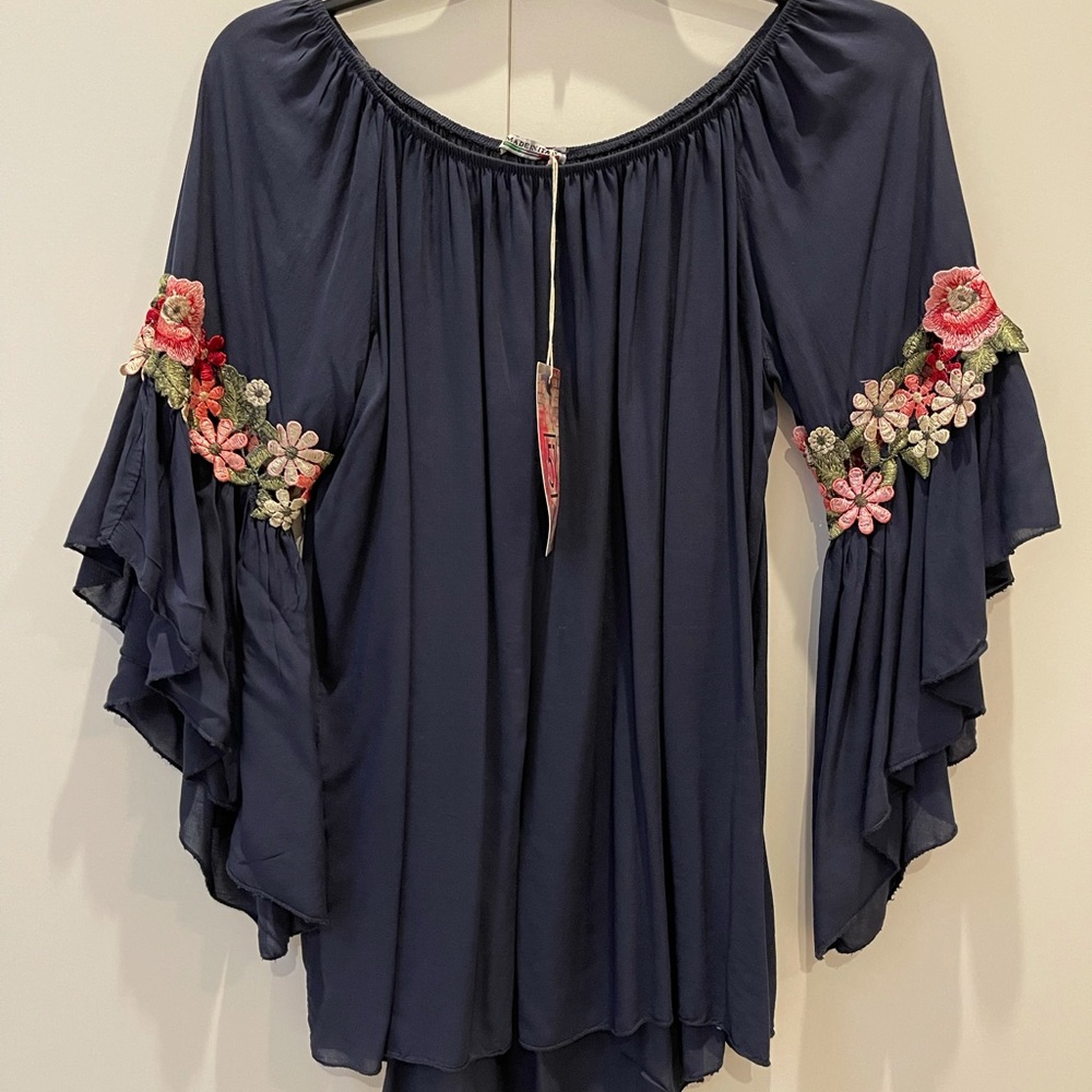 flowing bohemian top, made in italy
